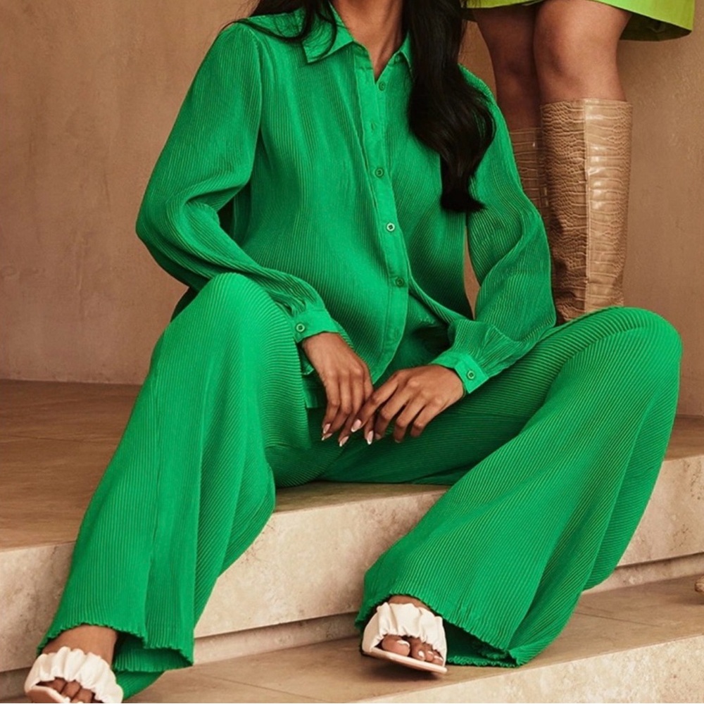 Princess Polly Vibrant Green Wide Leg Jumpsuit